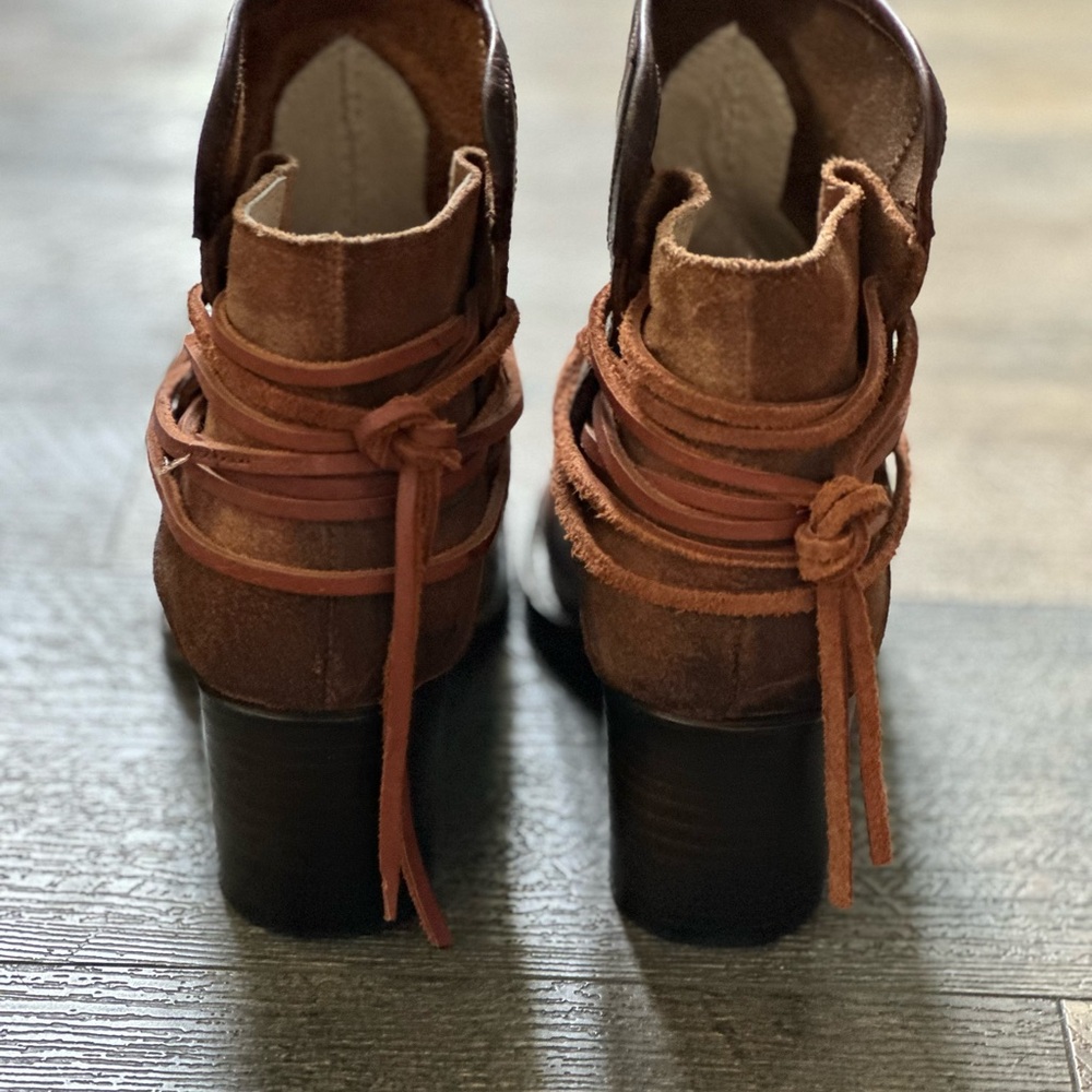 Brown Leather Ankle Boots - Picture 3 of 7
